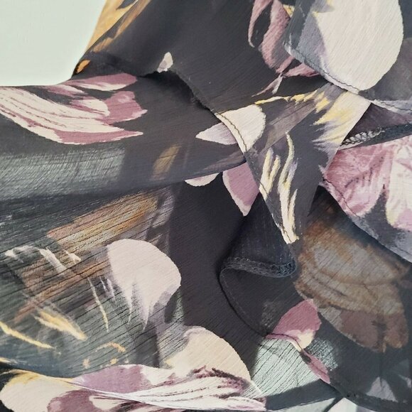 TopShop Floral Tiered Ruffle Spaghetti Strap Mini Dress Size 2 - Picture 6 of 7